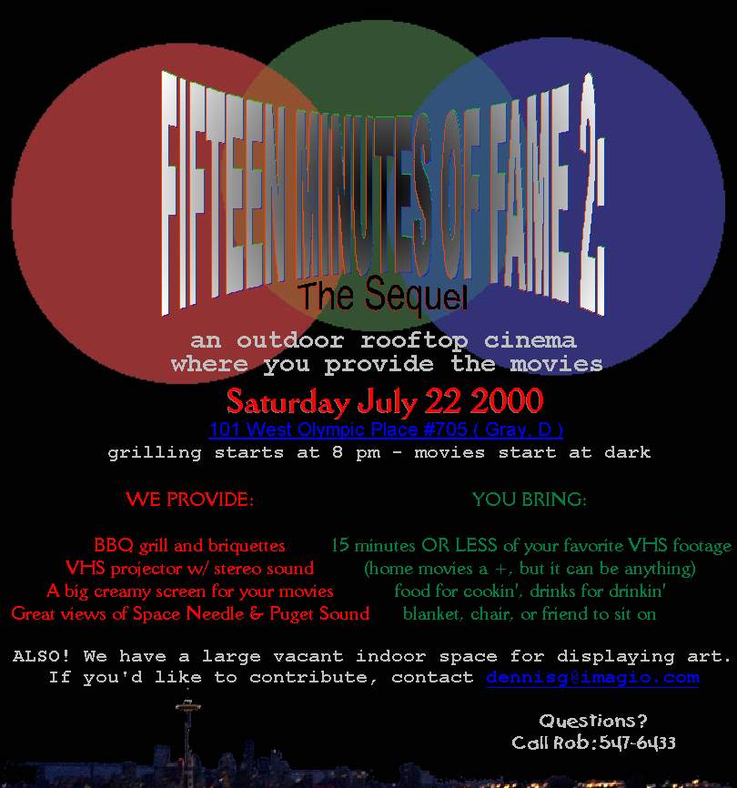 15 Minutes of Fame Invite