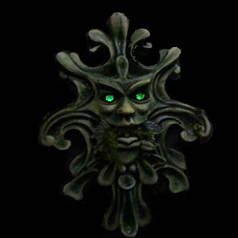 green man sculpture by steve anderson