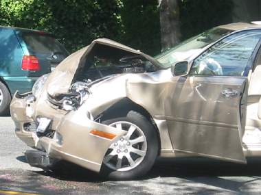 "i gotta hang up now--i just smashed head-on in to someone...."