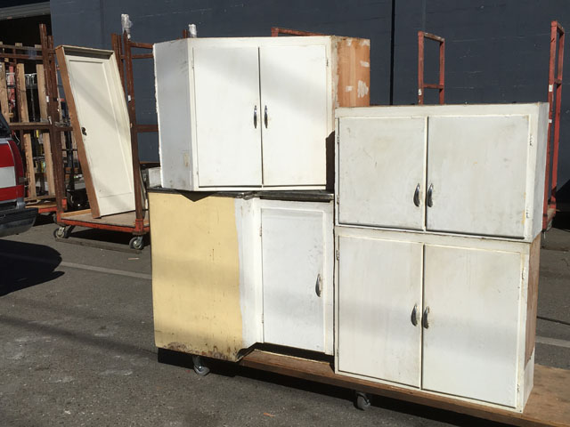 early modern american
                        plywood cabinets donated to second use